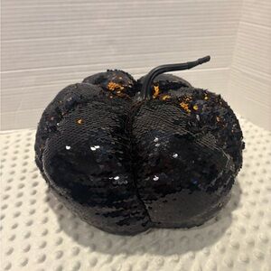 Black Sequin Pumpkin Decor